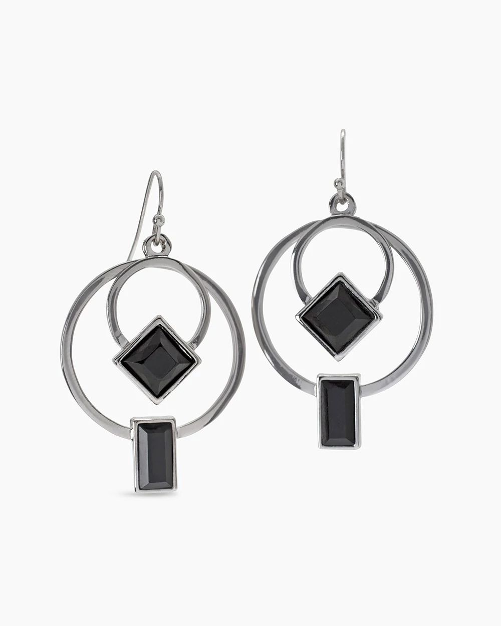 Double Hoop Geometric Earrings