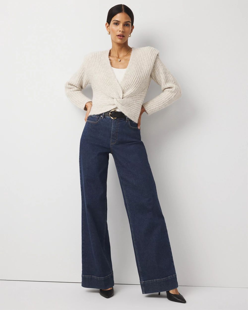 Petite Front Twist Sweater click to view larger image.