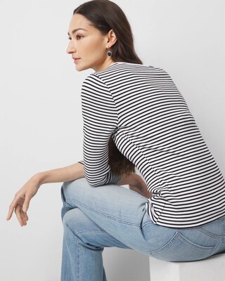 WHBM FORME™  Ribbed Stretch Boatneck Top click to view larger image.