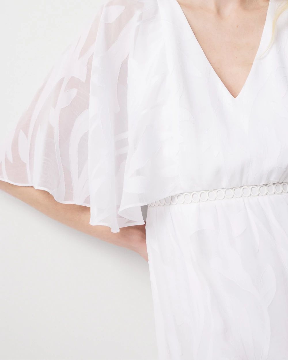 Flounce + Floral Burnout Mini Dress