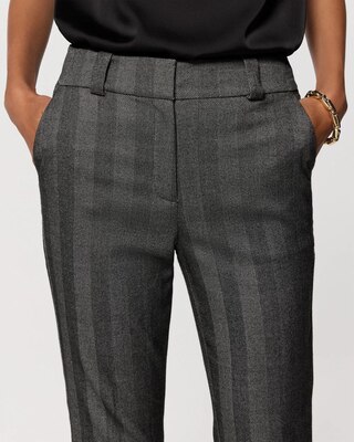 Petite Herringbone High-Rise Blake Bootcut Pant click to view larger image.
