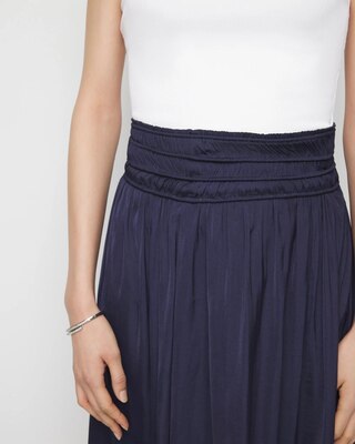 Smocked Midi Skirt