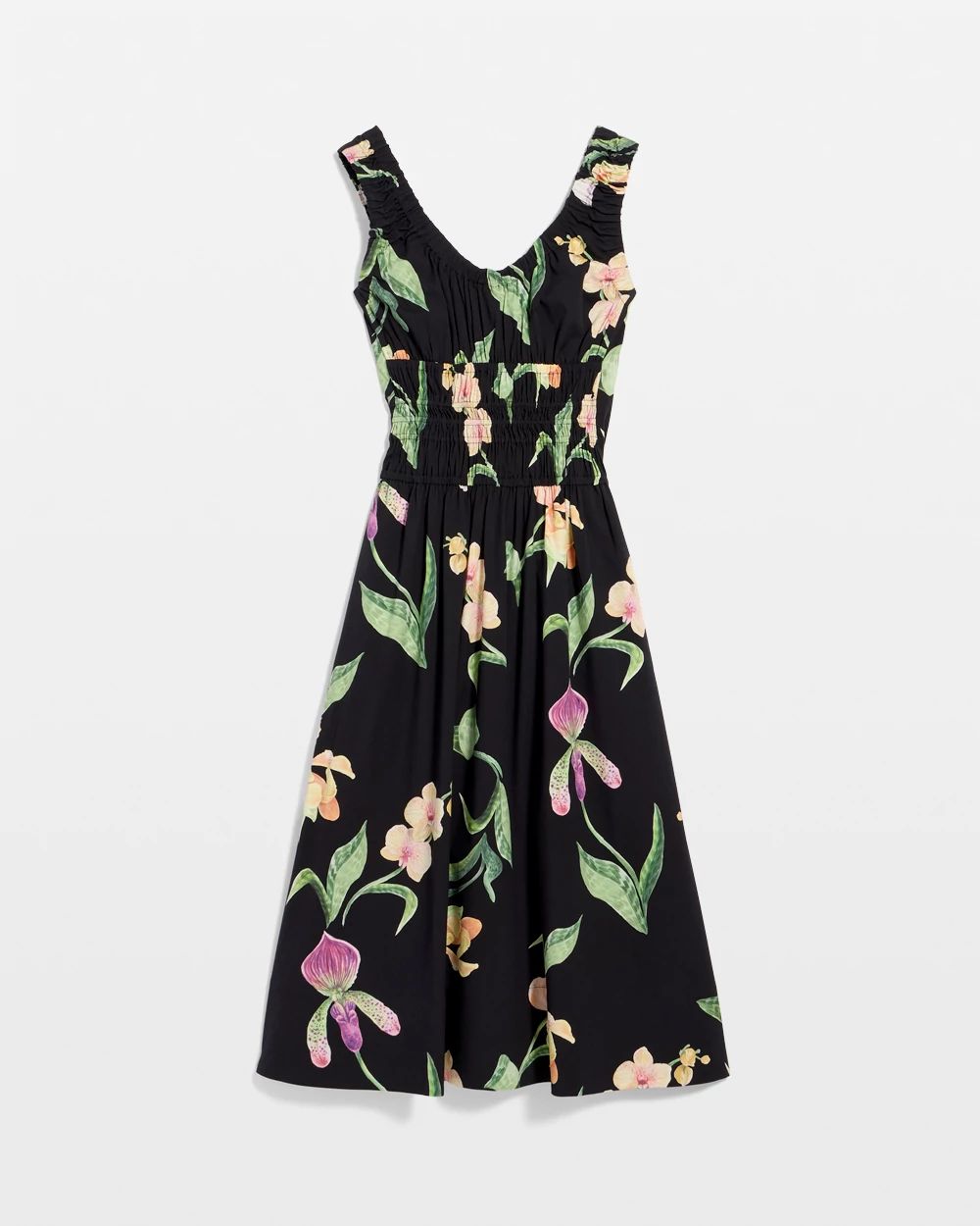 Ruched Tank Midi Dress click to view larger image.