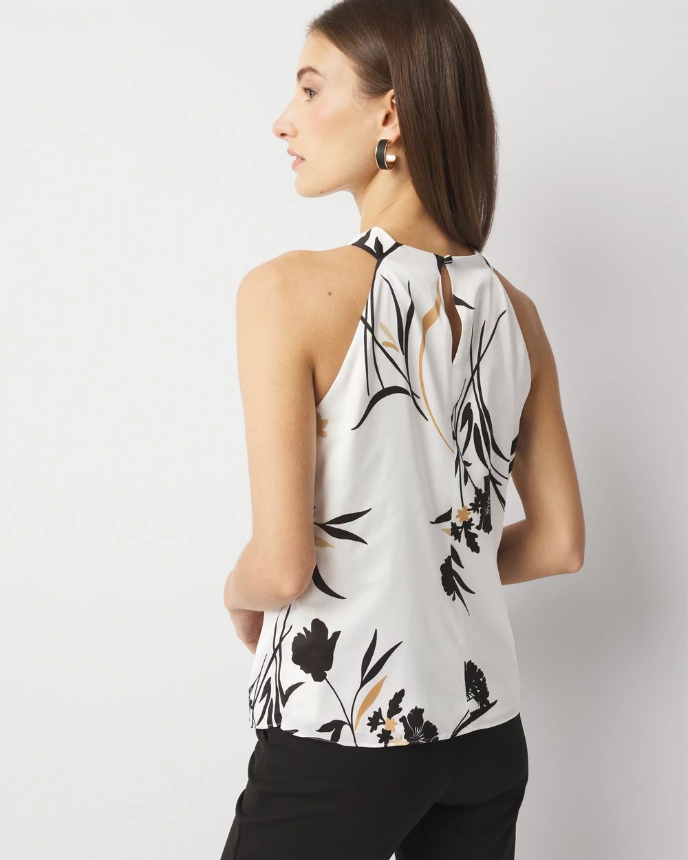 Crossover Satin Halter
