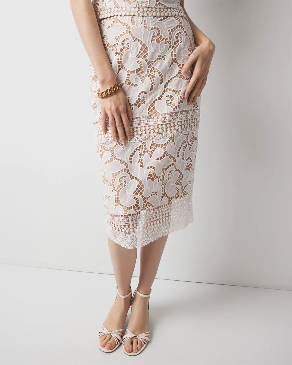 Lace Pencil Skirt click to view larger image.