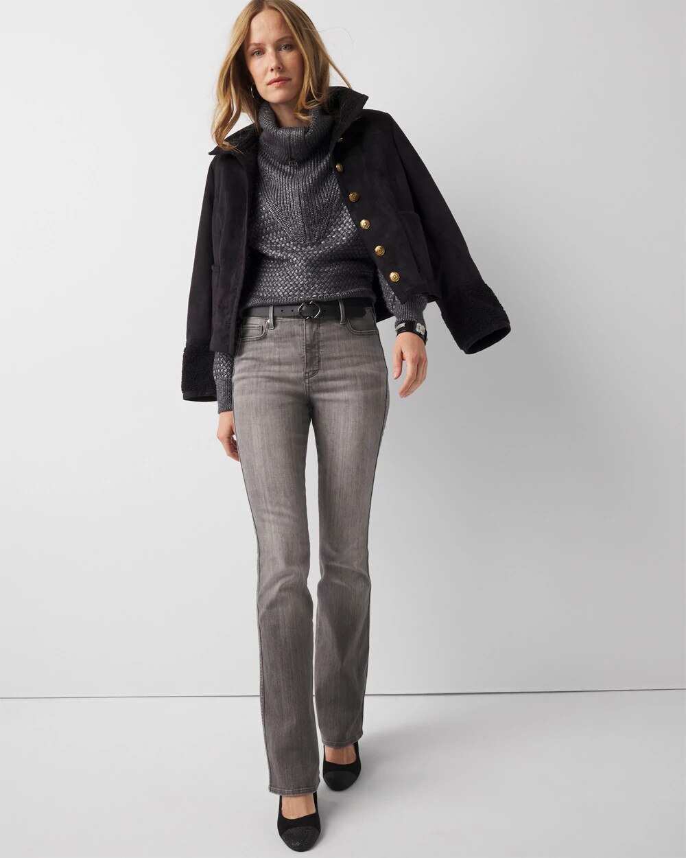 Metallic Half Zip Pullover - image 2
