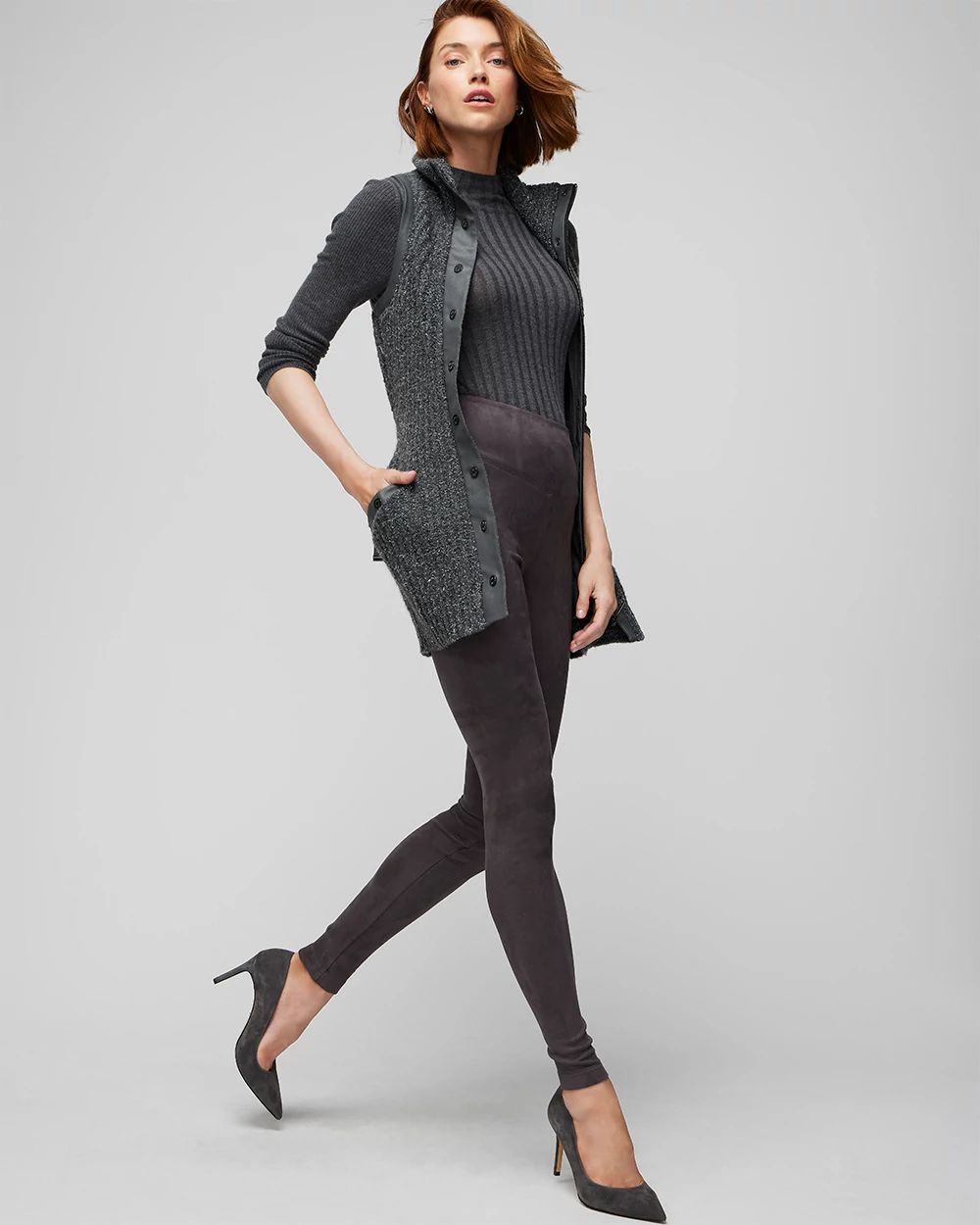 Vegan Suede WHBM® Runway Legging
