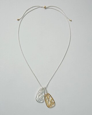 Mixed Metal Pendant Necklace