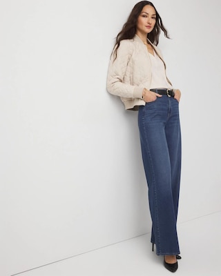 Petite Quilted Bomber Jacket click to view larger image.