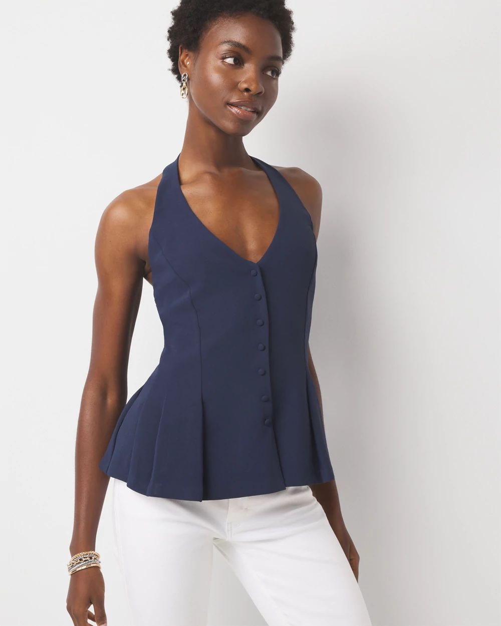 Halter Neck Bustier Top
