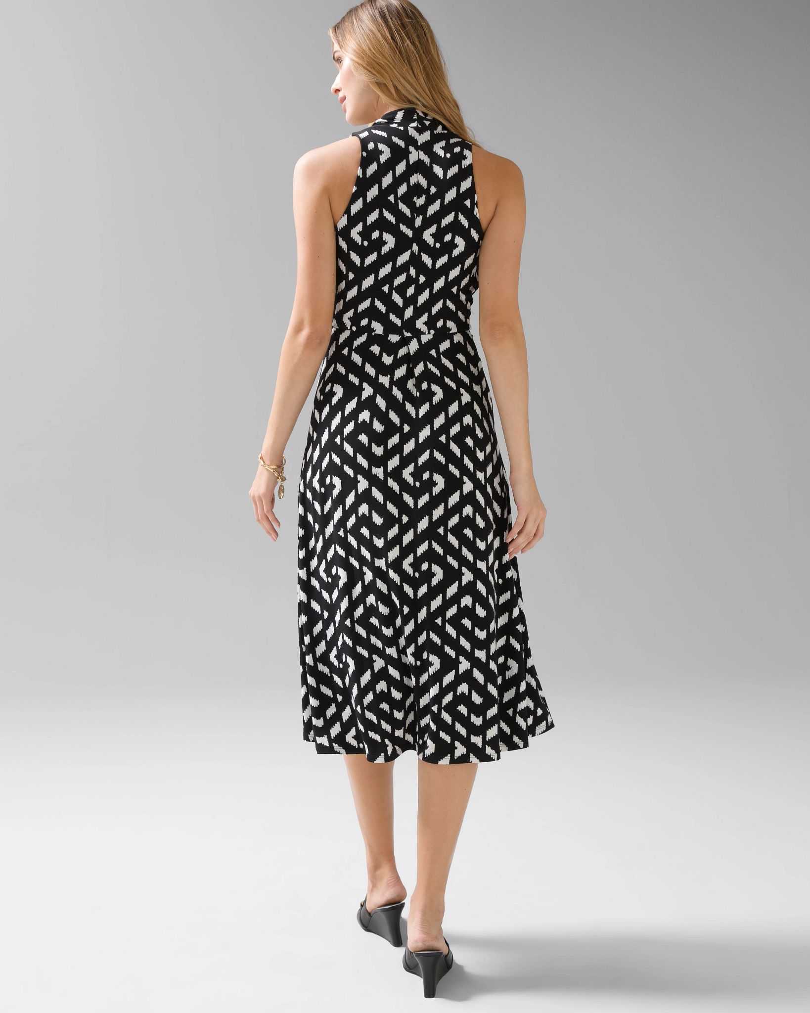 Sleeveless Matte Jersey Twist Front Dress
