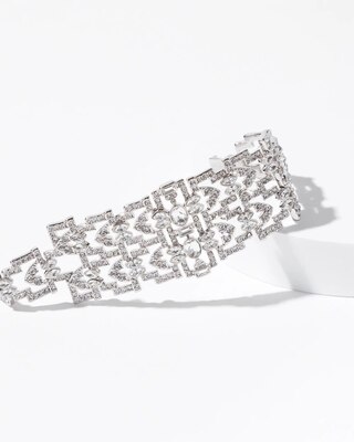 Art Deco Crystal Chain Bracelet