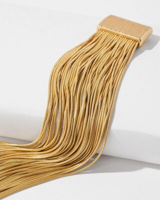Goldtone Thread Magnetic Bracelet