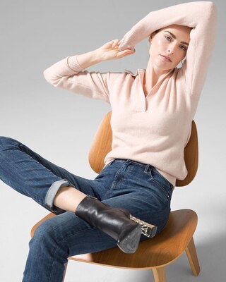 Long Sleeve Cozy Polo Sweater