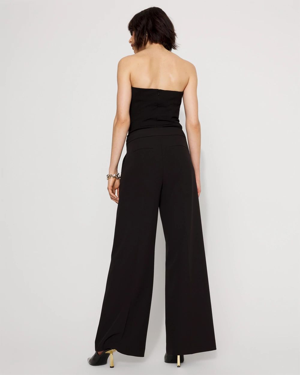 High-Rise Flat-Front Wide-Leg Pant click to view larger image.