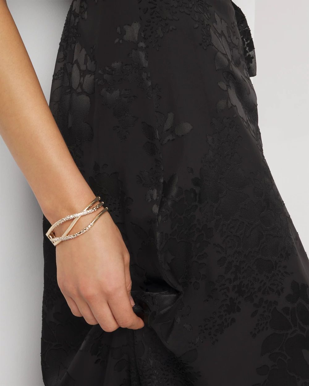 Gold Dusted Pave Cuff Bracelet