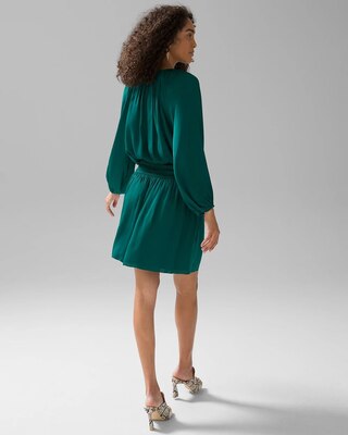 Drop Waist Blouson Dress