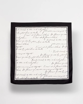 Script Square Scarf click to view larger image.