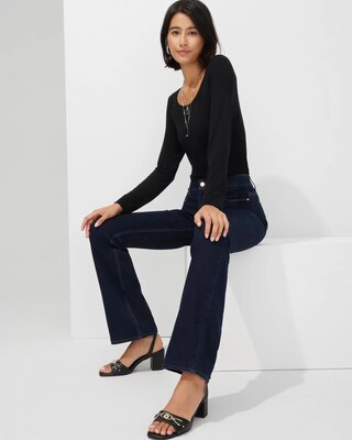 Outlet WHBM Long-Sleeve Scoop-Neck Tee