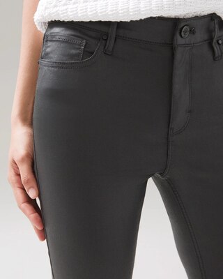 Curvy-Fit High Rise Coated Skinny Jeans