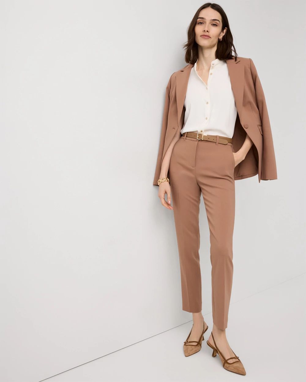 High-Rise Elle Slim Ankle Pant