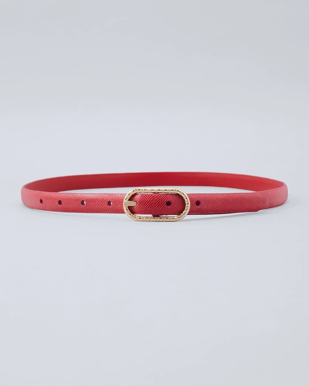 Reversible Lizard-Embossed/Nappa Belt