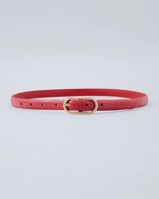 Reversible Lizard-Embossed/Nappa Belt