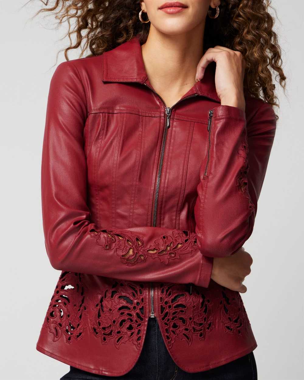 Cutwork Coated Flirty Jacket click to view larger image.