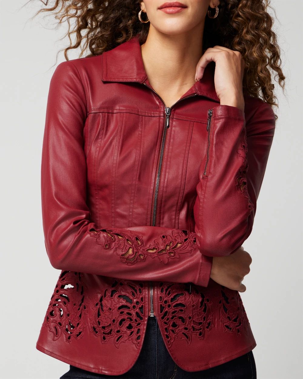Cutwork Coated Flirty Jacket