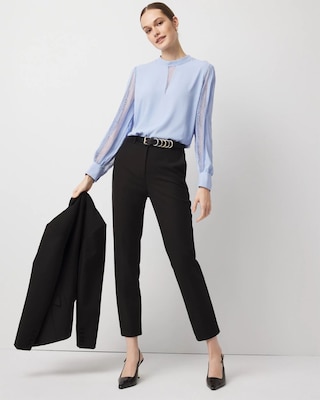 Lace + Crepe Blouse click to view larger image.