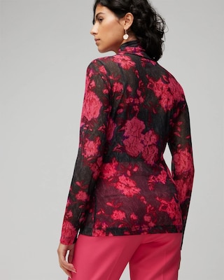Long Sleeve Mesh Turtleneck