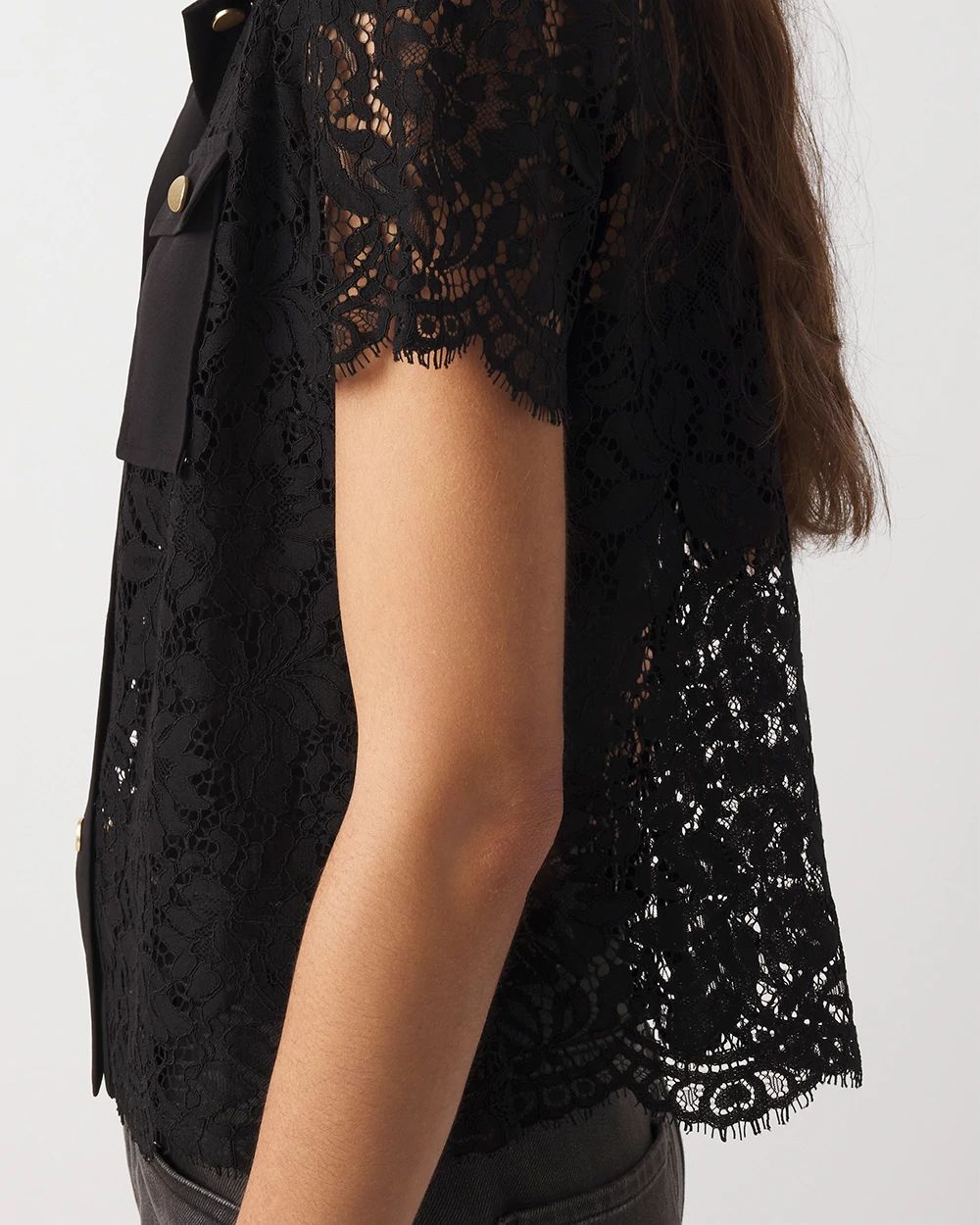 Short-Sleeve Lace Shirt