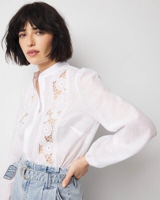 Floral Cutwork Shirt click to view larger image.