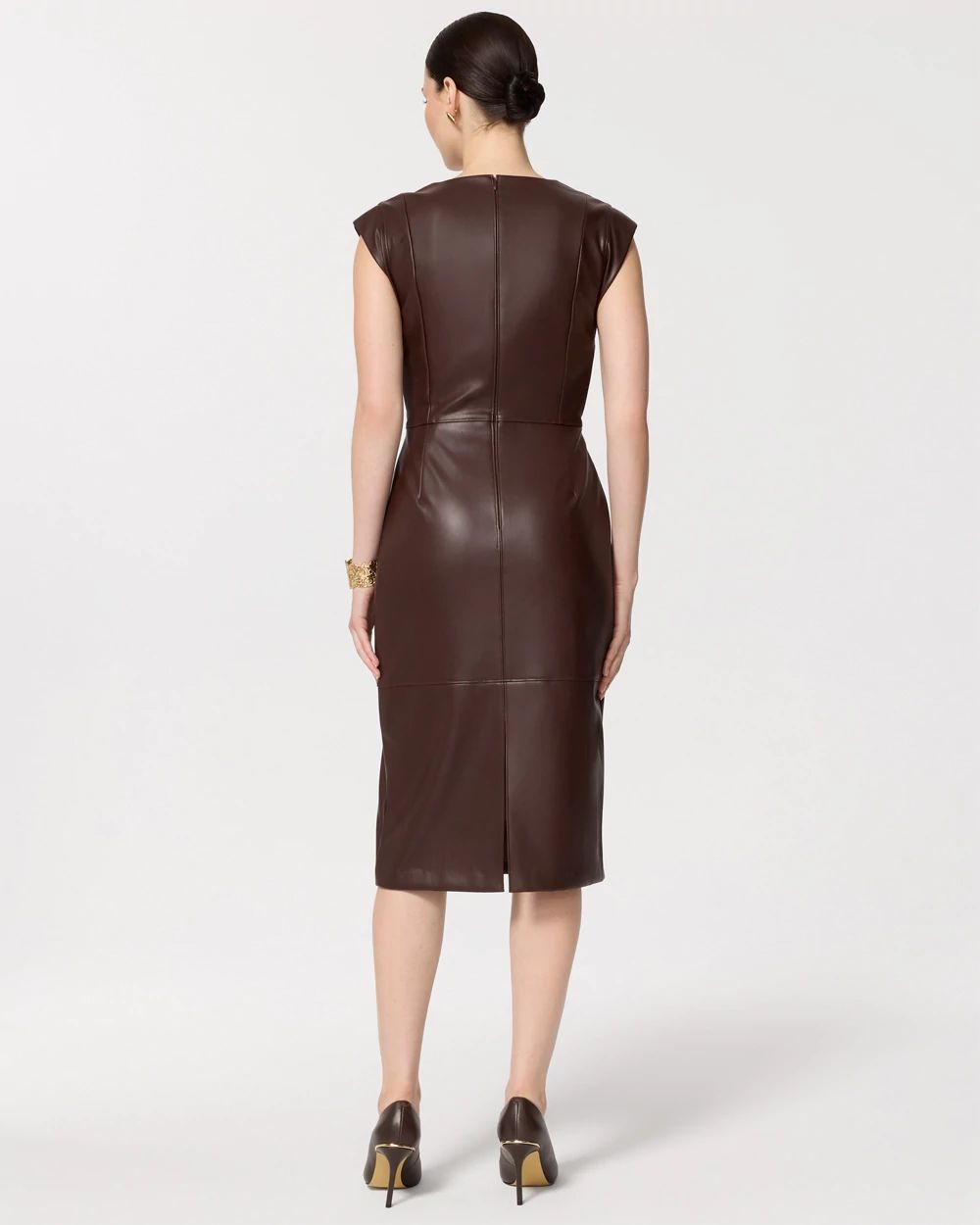 Petite V-neck Sheath Dress click to view larger image.