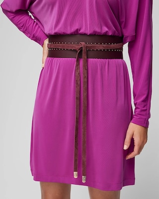 Studded Leather Obi Belt