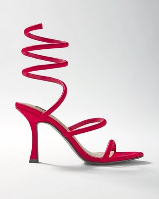 Satin Wrap High Heel Sandals