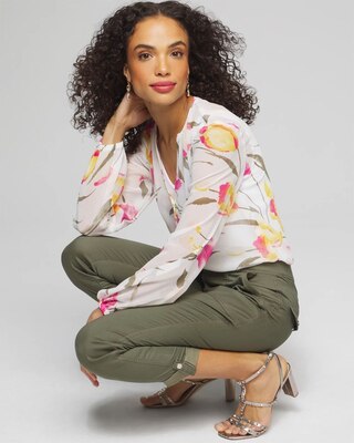Outlet WHBM Long Sleeve Sheer Shirt