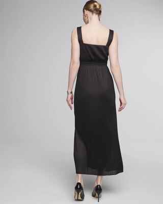 Petite Sleeveless Tie-Waist Pleated Midi Dress click to view larger image.