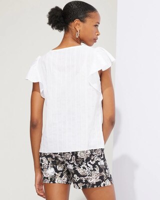 Outlet WHBM Flutter-Sleeve Blouse