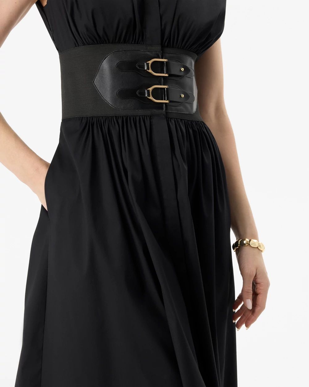 Belted Midi Dress click to view larger image.