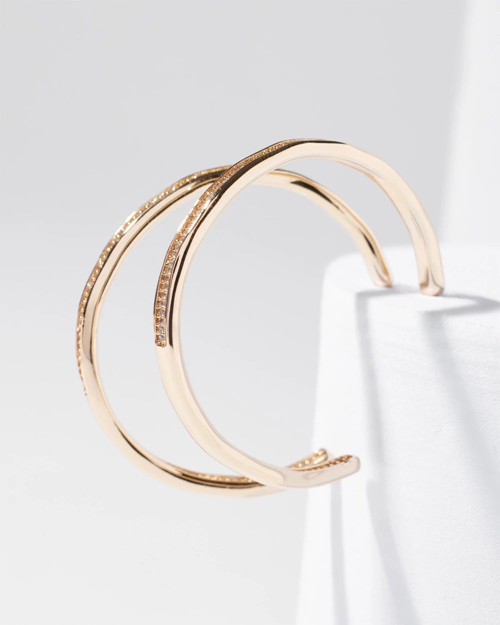 Gold Encrusted Hoop Earrings