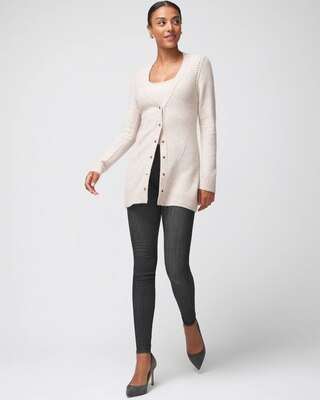 Petite Long Sleeve Boyfriend Cardigan