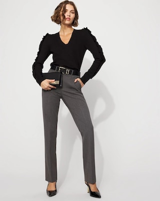 Ruffle Sleeve Pullover Sweater click to view larger image.