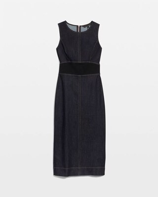 Petite Ponte + Denim Midi Dress click to view larger image.