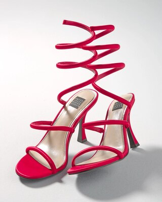 Satin Wrap High Heel Sandals
