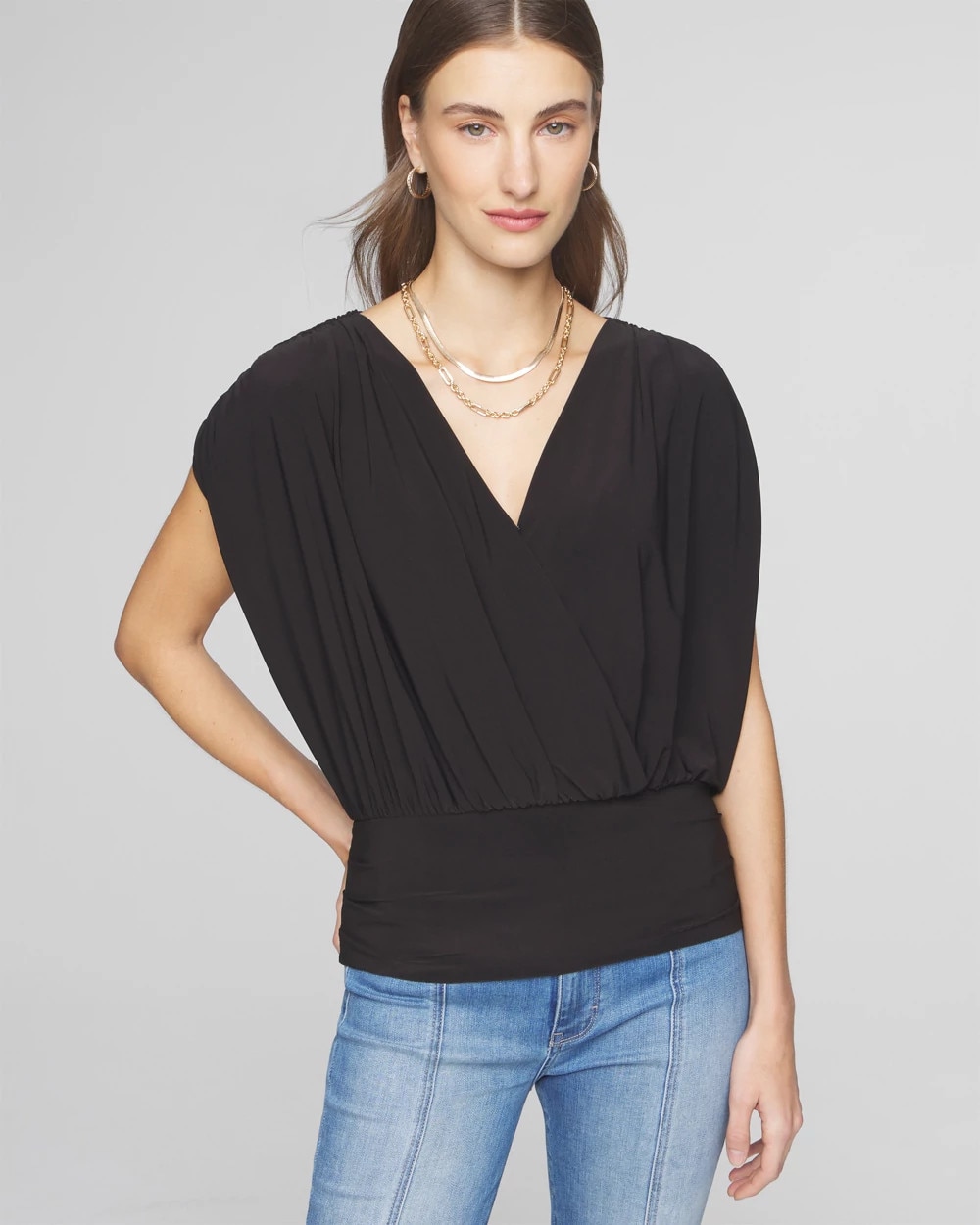 Matte Jersey Banded Bottom Top | White House Black Market