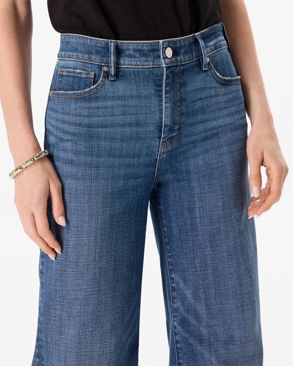 High-Rise Wide Leg Jeans click to view larger image.