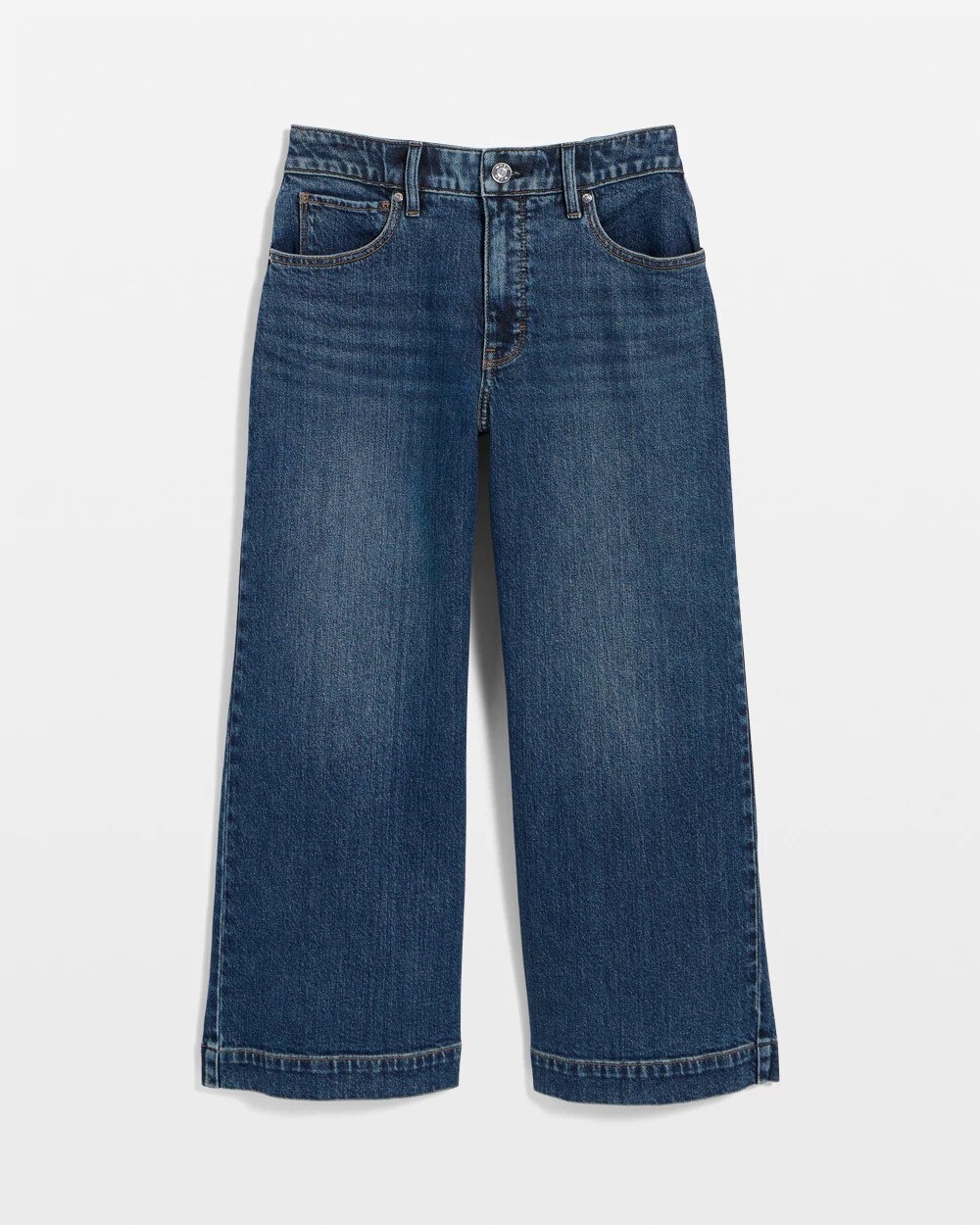 High-Rise Wide-Leg Culotte Jean