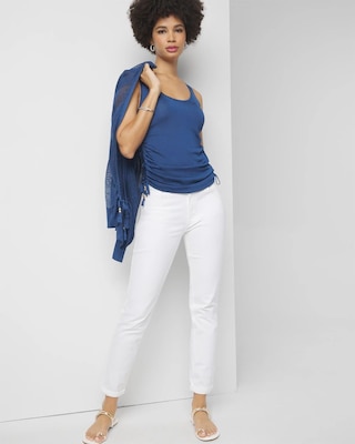 Mesh Cinched Sweater Tank