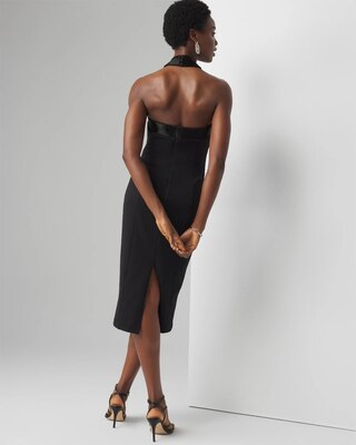 Embellished Halter Midi Dress click to view larger image.